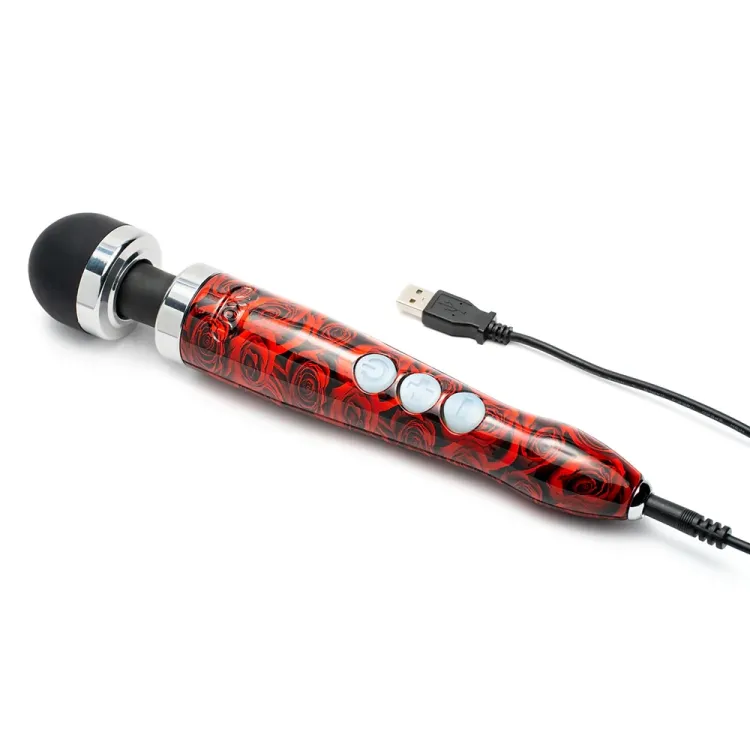 Doxy Die Cast 3 Compact Wand Vibrator Roses Doxy Die Cast 3 Compact Wand Vibrator Roses