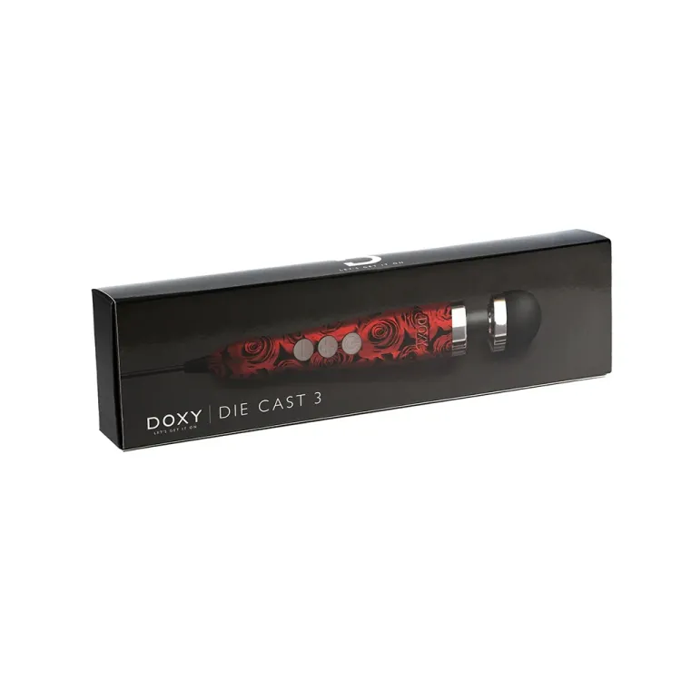 Doxy Die Cast 3 Compact Wand Vibrator Roses Doxy Die Cast 3 Compact Wand Vibrator Roses