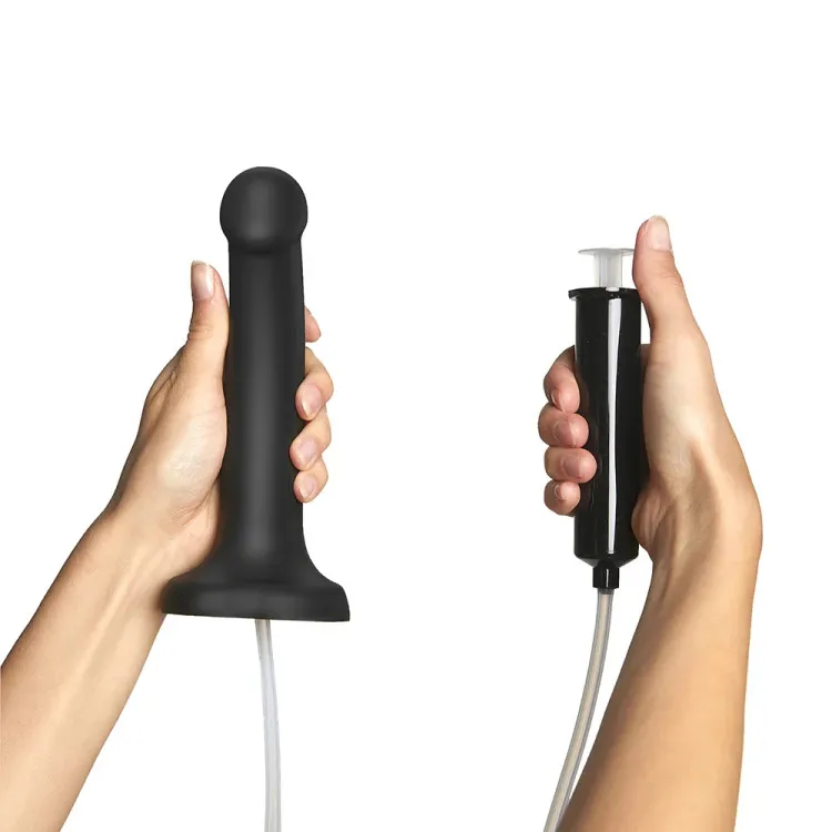 Strap-On-Me Squirting Cum Semi-Realistic Silicone Dildo Black S Strap-On-Me Squirting Cum Semi-Realistic Silicone Dildo Black S
