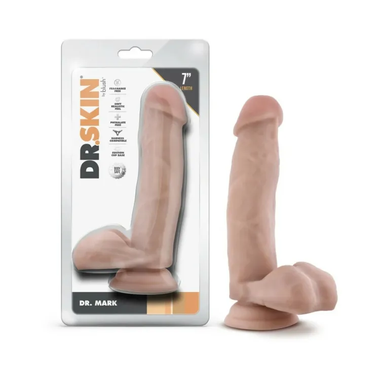 7 in. Realistic Dildo with Balls Beige 7 in. Realistic Dildo with Balls Beige