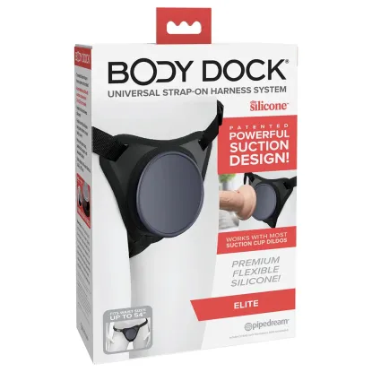 Body Dock Elite Silicone Strap-On Harness Black