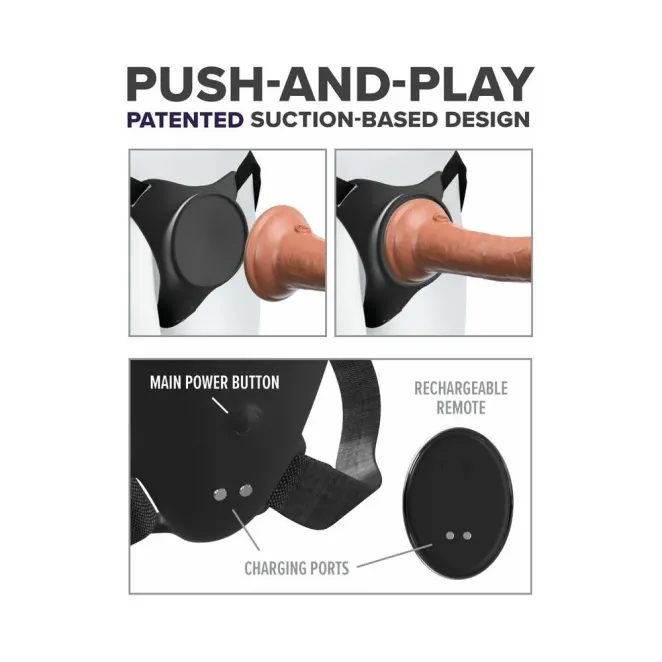 Body Dock G-Spot Pro Vibrating Strap-On Harness with Remote