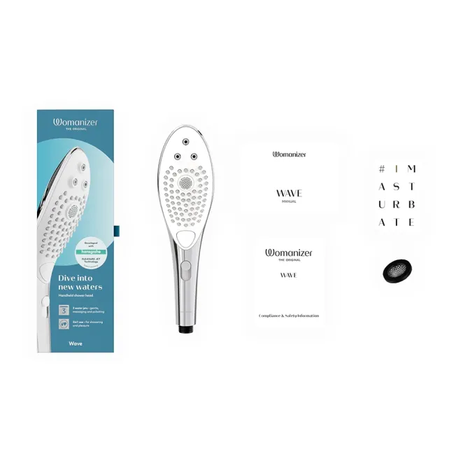 Womanizer X hansgrohe Wave Clitoral Stimulation Shower Head Chrome