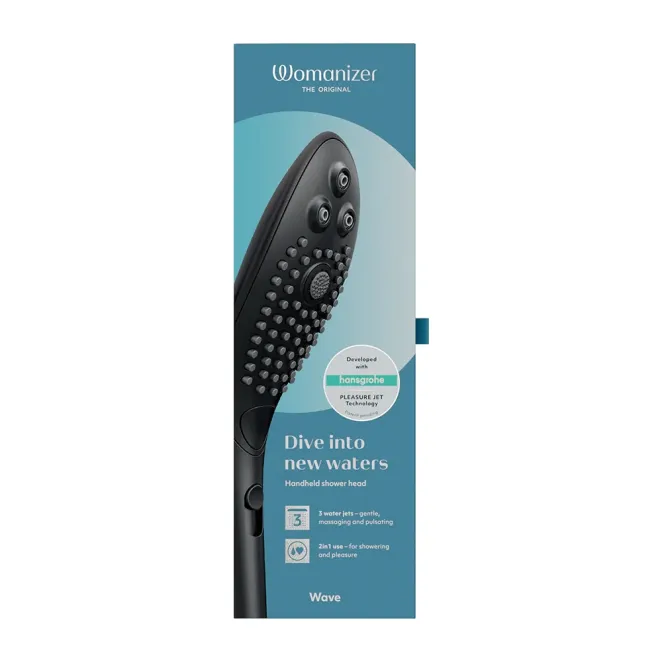Womanizer X hansgrohe Wave Clitoral Stimulation Shower Head Black