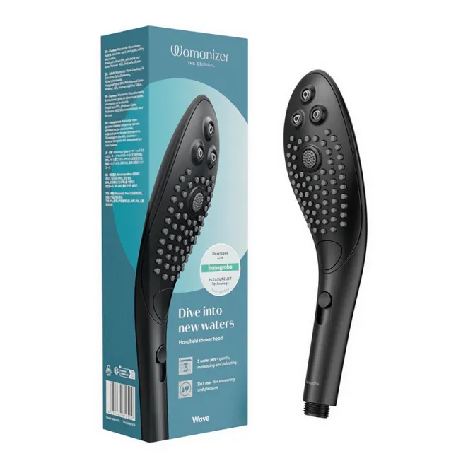 Womanizer X hansgrohe Wave Clitoral Stimulation Shower Head Black