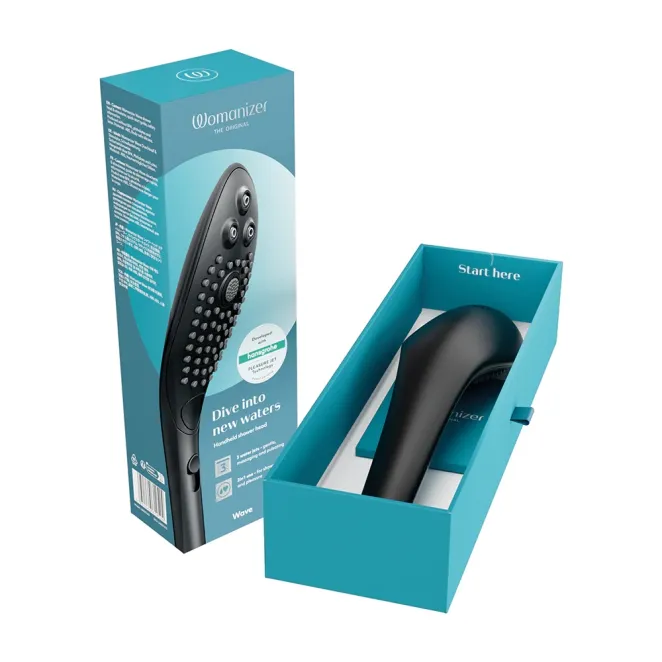 Womanizer X hansgrohe Wave Clitoral Stimulation Shower Head Black