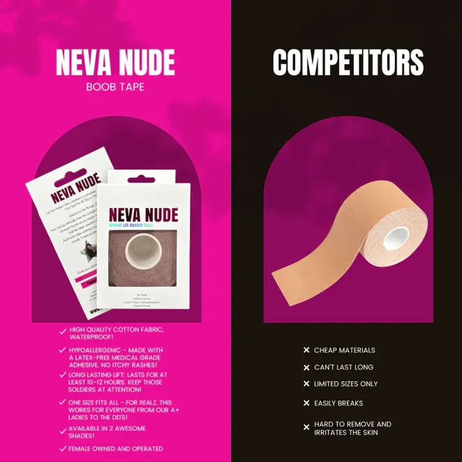 Neva Nude Boob Tape 16 ft. Honey (86358) | SlipDix.com