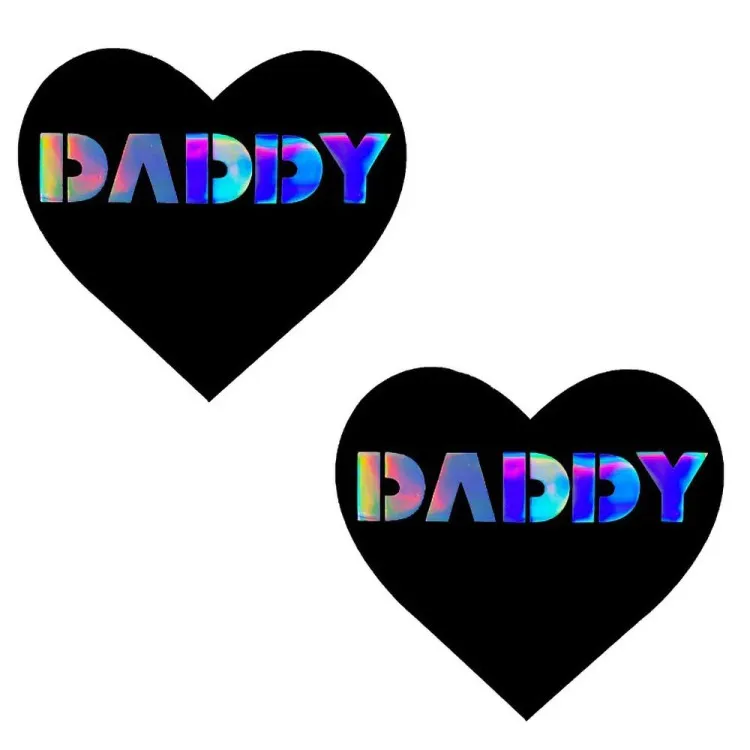 Neva Nude Pasty Daddy Heart Vinyl Black (86359) by Neva Nude LLC | Pasties | SlipDix.com Neva Nude Pasty Daddy Heart Vinyl Black (86359) | SlipDix.com