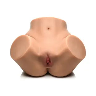 Mistress Vibrating & Squeezing Pussy & Ass Masturbator