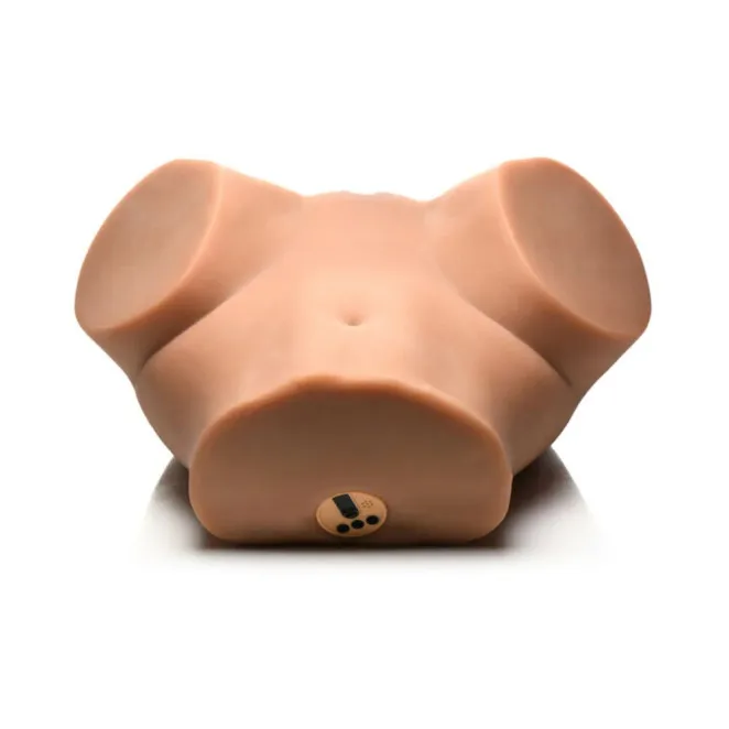 Mistress Vibrating & Squeezing Pussy & Ass Masturbator