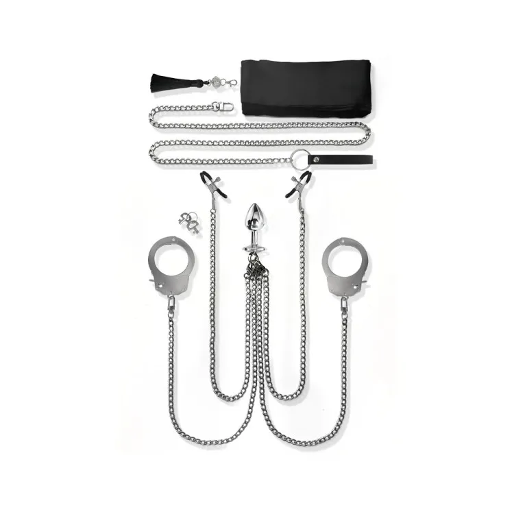 Nixie Metal Bondage 8-Pc Kit Silver Nixie Metal Bondage 8-Pc Kit Silver
