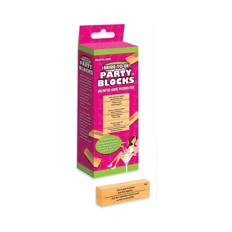 Bride to Be Party Blocks (86884) by Ball and Chain LLC | Bachelorette Party Gifts | SlipDix.com Bride to Be Party Blocks (86884) | SlipDix.com