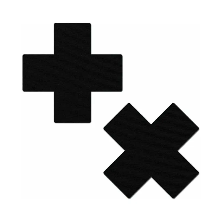 Pastease Crosses Pasties Black (86942) by Pastease | Pasties | SlipDix.com Pastease Crosses Pasties Black (86942) | SlipDix.com
