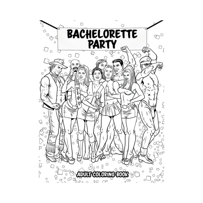 Bachelorette Party Adult Coloring Book Funny Girls Night Gift