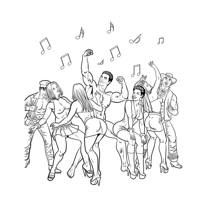 Bachelorette Party Adult Coloring Book Funny Girls Night Gift