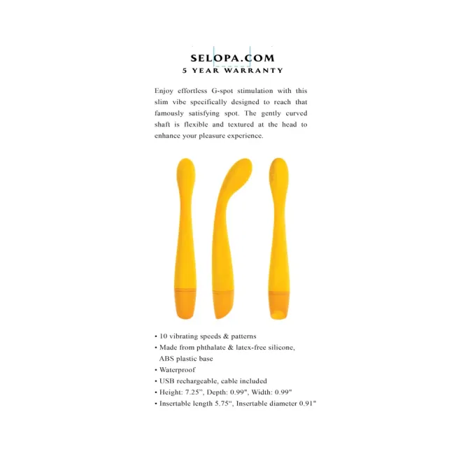 Lemon Squeeze Silicone G-Spot Vibe