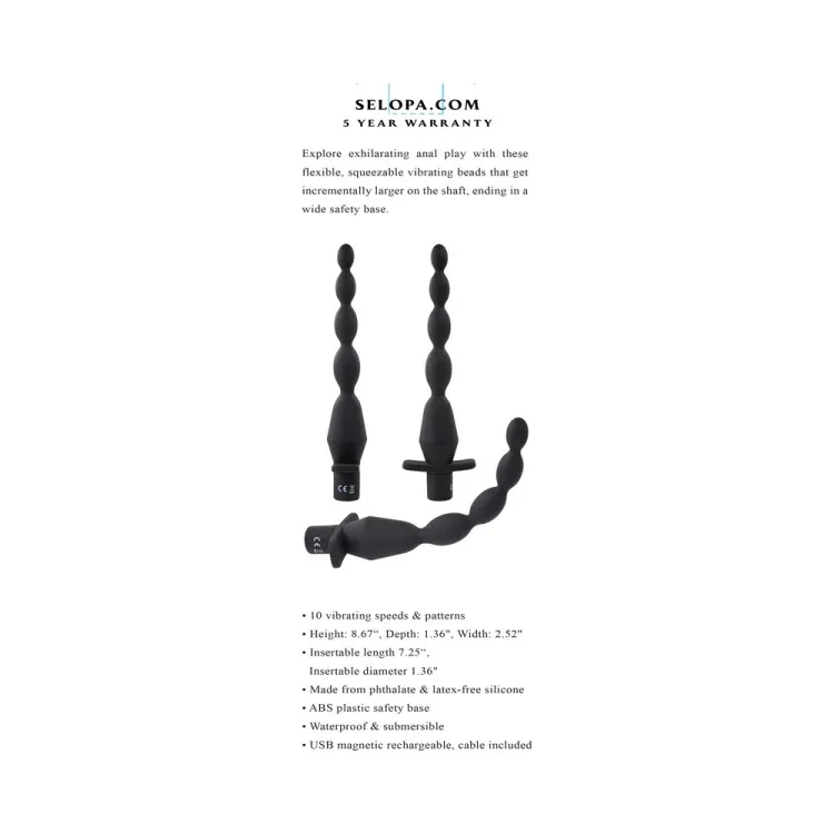 Anal Vibrating Poseable Silicone Butt Beads Anal Vibrating Poseable Silicone Butt Beads