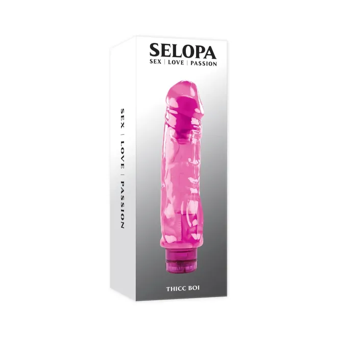 8 Inch Thicc Boi Girthy Realistic Dildo Vibrator Pink