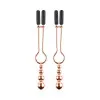 Selopa Beaded Nipple Clamps in Rose Gold Selopa Beaded Nipple Clamps in Rose Gold
