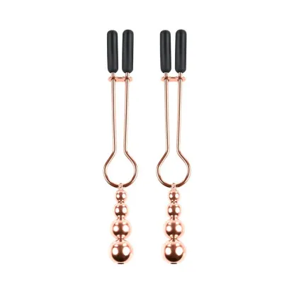 Selopa Beaded Nipple Clamps in Rose Gold