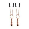Selopa Beaded Nipple Clamps in Rose Gold Selopa Beaded Nipple Clamps in Rose Gold