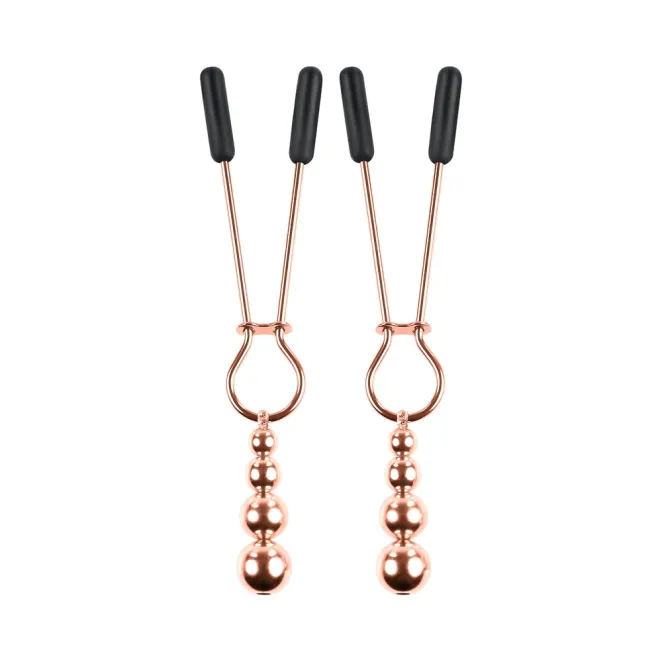 Selopa Beaded Nipple Clamps in Rose Gold