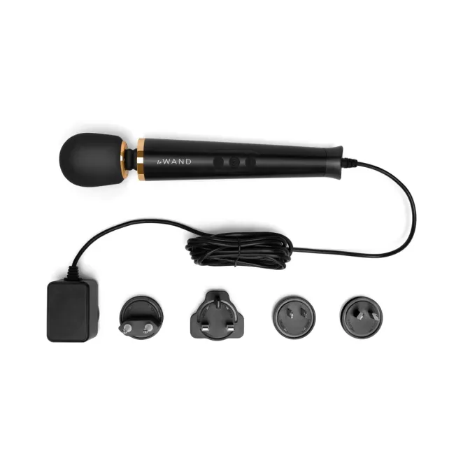 Le Wand Powerful Petite Plug-In Vibrating Massager Black