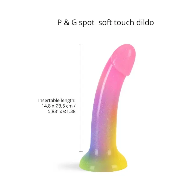 5.5 Inch Dildolls Stargazer Rainbow Silicone Dildo
