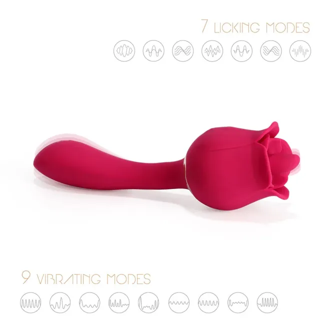 Rhea The Rose Clit Tongue Licking Vibrator & G-Spot Massager