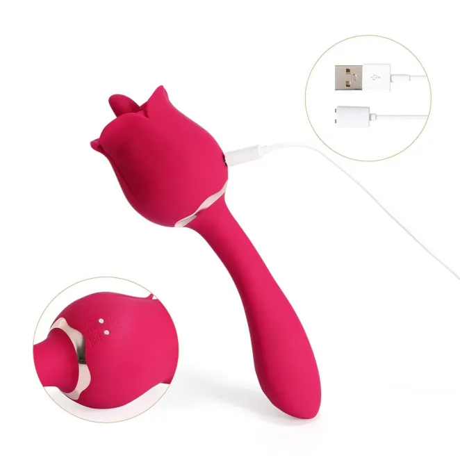 Rhea The Rose Clit Tongue Licking Vibrator & G-Spot Massager