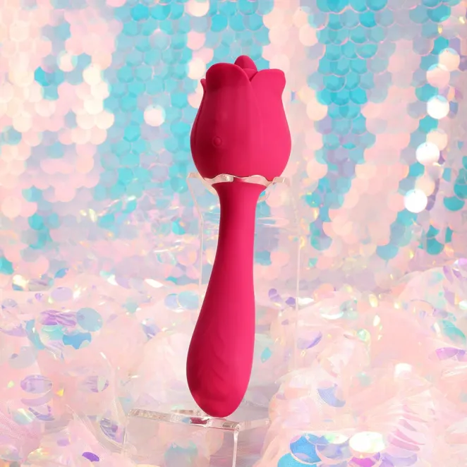 Rhea The Rose Clit Tongue Licking Vibrator & G-Spot Massager
