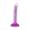 8 in. Bendable Glow-in-the-Dark Silicone Dildo Purple Confetti 8 in. Bendable Glow-in-the-Dark Silicone Dildo Purple Confetti