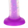 8 in. Bendable Glow-in-the-Dark Silicone Dildo Purple Confetti 8 in. Bendable Glow-in-the-Dark Silicone Dildo Purple Confetti
