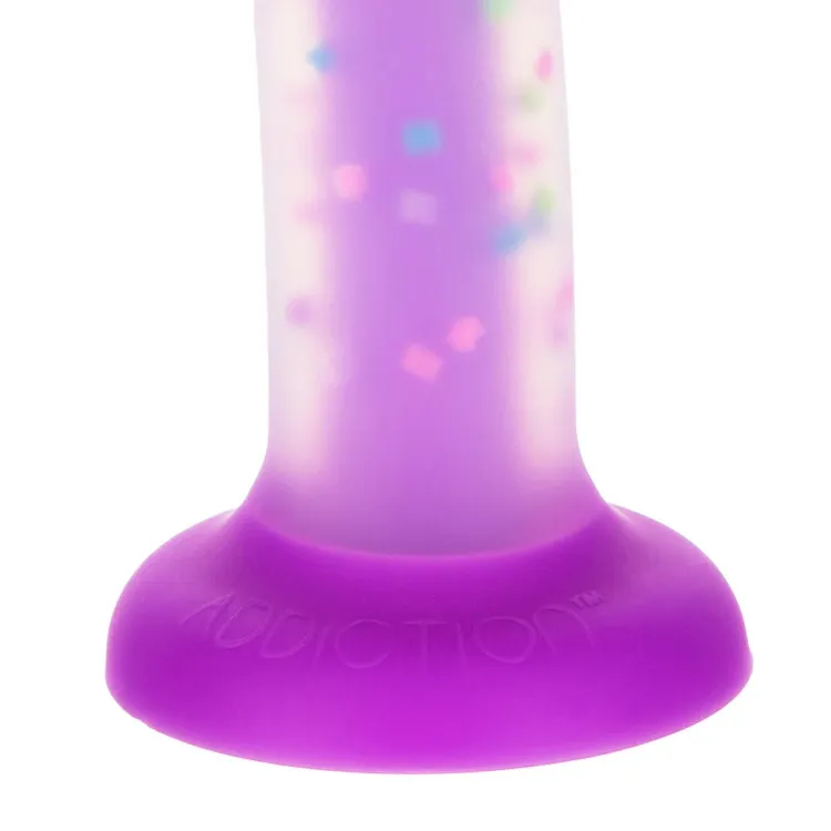 8 in. Bendable Glow-in-the-Dark Silicone Dildo Purple Confetti 8 in. Bendable Glow-in-the-Dark Silicone Dildo Purple Confetti
