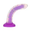 8 in. Bendable Glow-in-the-Dark Silicone Dildo Purple Confetti 8 in. Bendable Glow-in-the-Dark Silicone Dildo Purple Confetti