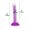 8 in. Bendable Glow-in-the-Dark Silicone Dildo Purple Confetti 8 in. Bendable Glow-in-the-Dark Silicone Dildo Purple Confetti