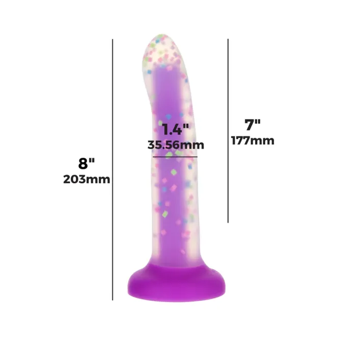 7 Inch Confetti Rave Silicone Dildo
