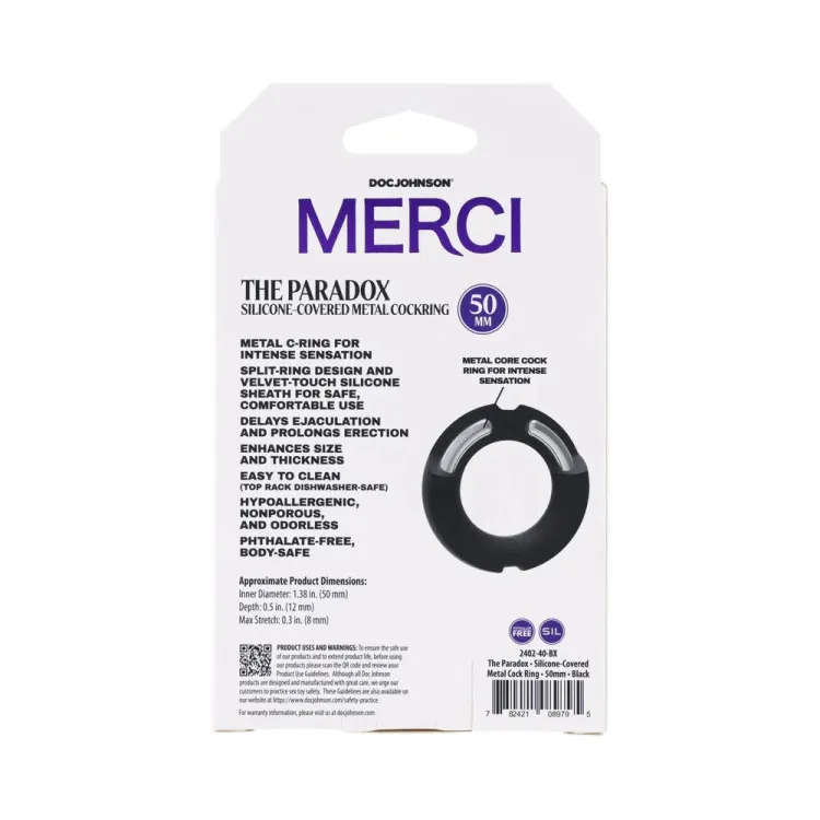 Merci The Paradox Silicone-Covered Metal Cock Ring