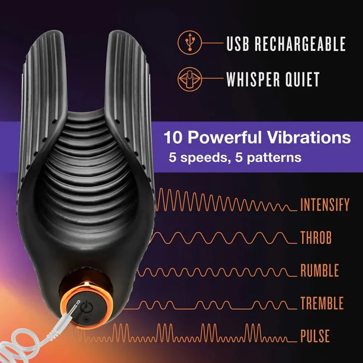 M Elite Platinum Wrapt Vibrating Stroker M Elite Platinum Wrapt Vibrating Stroker