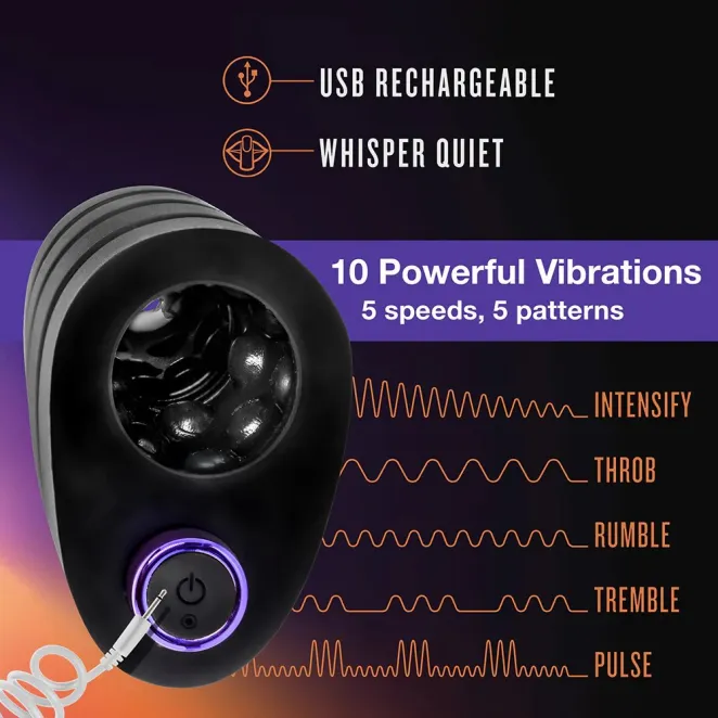 M Elite Platinum Strok Vibrating Stroker