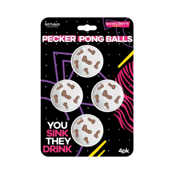 Pecker Beer Pong Balls 4-Pack (88060) | SlipDix.com