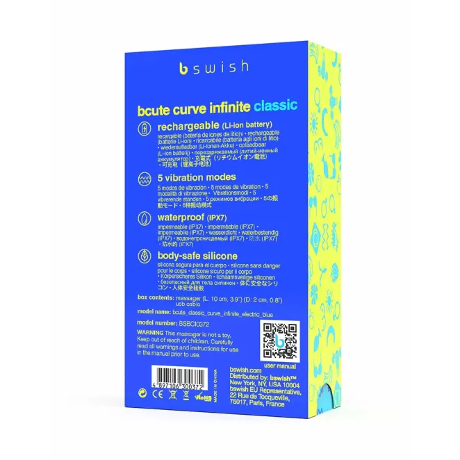 Bcute Curve Classic Bullet Vibrator Electric Blue