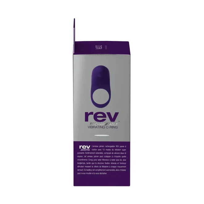 VeDO Rev Vibrating Couples Cock Ring with Clitoral Stimulator Purple