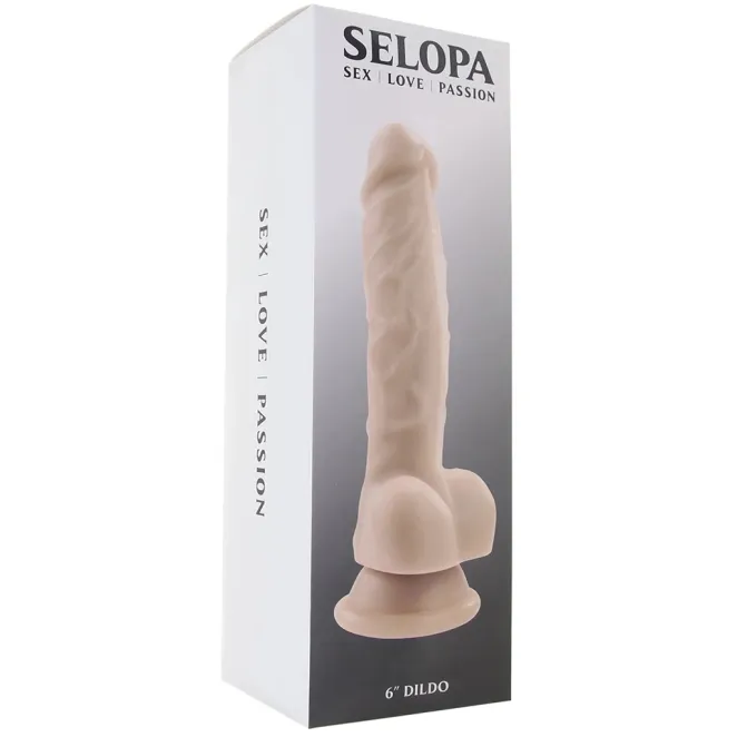 6 Inch Selopa Classic Realistic Dildo Beige