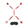 Lux Fetish Bed Spreader Restraint Set 7-Pc Red Lux Fetish Bed Spreader Restraint Set 7-Pc Red