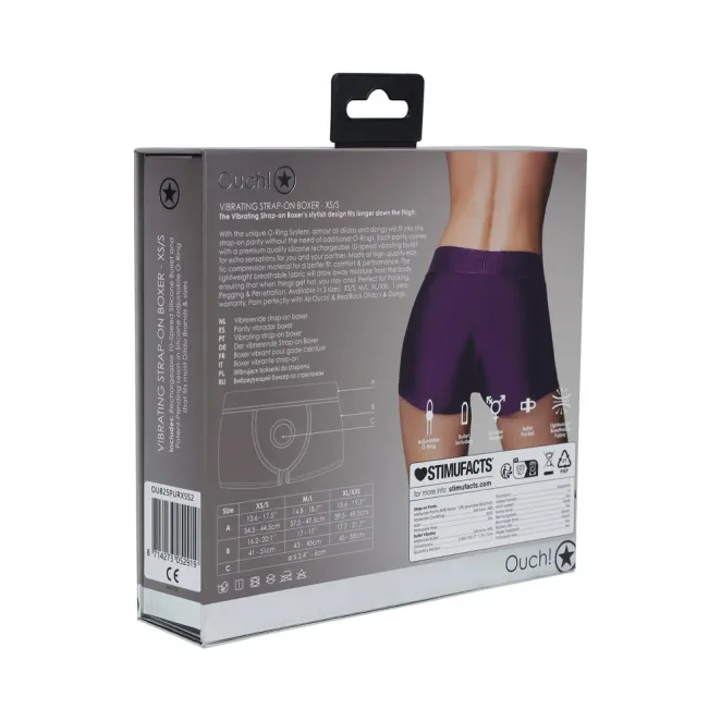 Vibrating Strap-on Boxer Purple