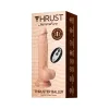 8 Inch Vibrating Thrusting Realistic Dildo with Balls and Remote Beige