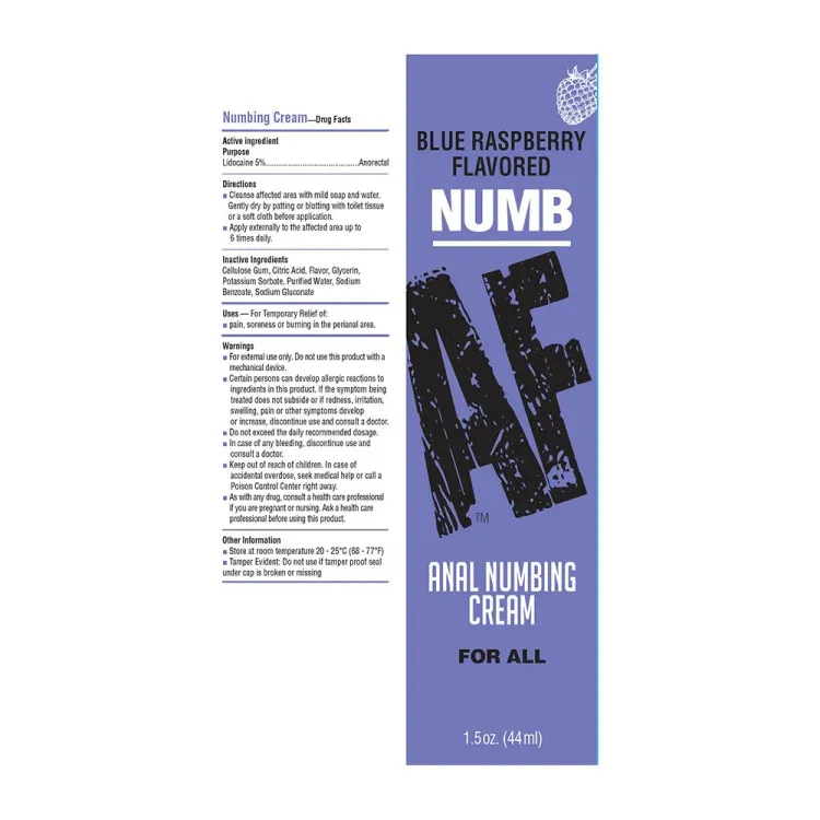 Numb AF Anal Desensitizer Blue Raspberry 1.5 oz. (88653) by Little Genie Productions | Lubricants | SlipDix.com Numb AF Anal Desensitizer Blue Raspberry 1.5 oz. (88653) | SlipDix.com