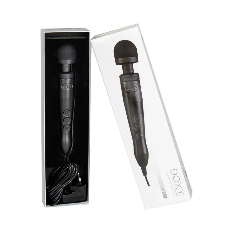 Doxy Die Cast 3 Compact Wand Vibrator Matte Black Doxy Die Cast 3 Compact Wand Vibrator Matte Black