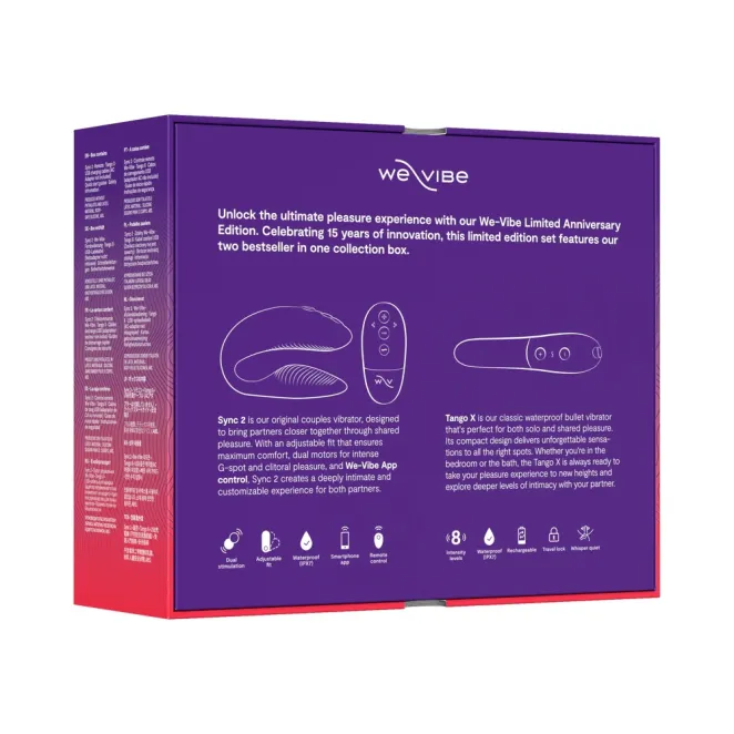 We-Vibe 15 Year Anniversary Couples Vibrator Set Black